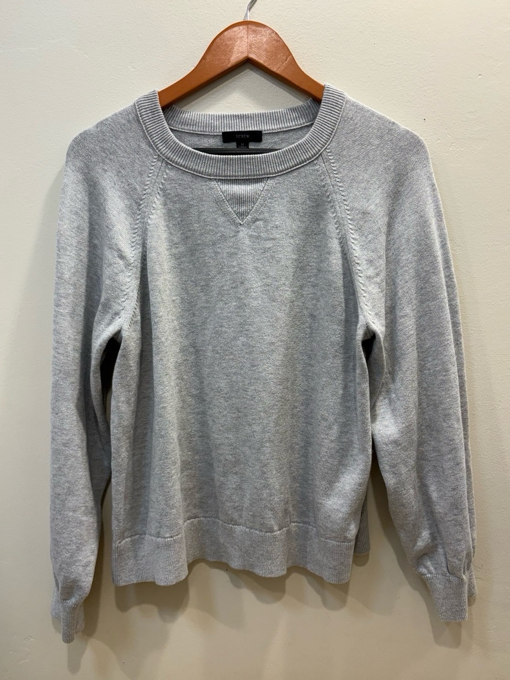 J.Crew Women’s Cotton Cashmere Pullover Sweatshirt Gray M